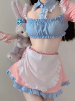 Sexy Lingerie Japanese Kimono Seductive Topless Print Women's Pajama Set Uniform Temptation Sleepwear Traditional Dress Robe