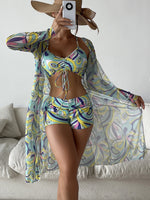 Sexy Print Bikini 2026 Women High Waist Swimsuit Cover Up Swimwear Female Lady Bathing Suit Swimming Summer Beachwear