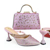 DoershowItalian Shoe and Bag Set New 2024 Women Shoes and Bag Set In Italy pink Italian Shoes with Matching Bag setHGH1-19