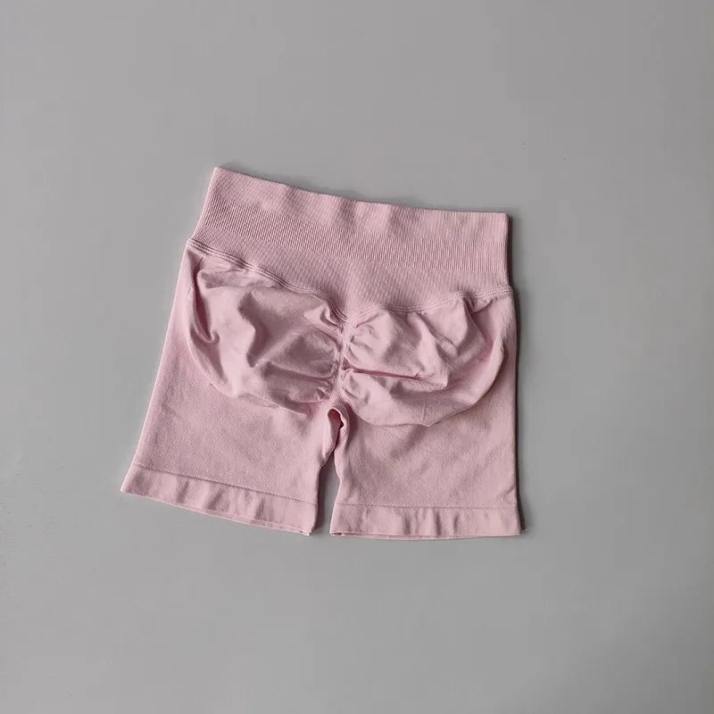 Women's High-Waisted Yoga Sports Shorts Summer Stretch Hip-Lifting Abdominal-Tightening Fitness Three-Part Shorts