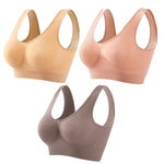 3PCS/Set Seamless Bras For Women Unwired Brassiere No Pads Crop Top Soft Sports Tank Bras Solid Color Female Sexy Lingerie Vest