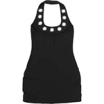 Summer Women's Fashion Dress Backless Hot Girl Sexy Slim Hip Cover Dress
