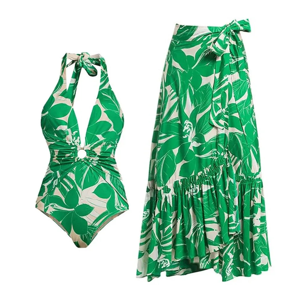 2026 New Arrival Push Up Women Bikini Set Floral Printed Ruffle Bikinis Strappy Bandage Swimwear Brazilian Biquini Bathing Suit