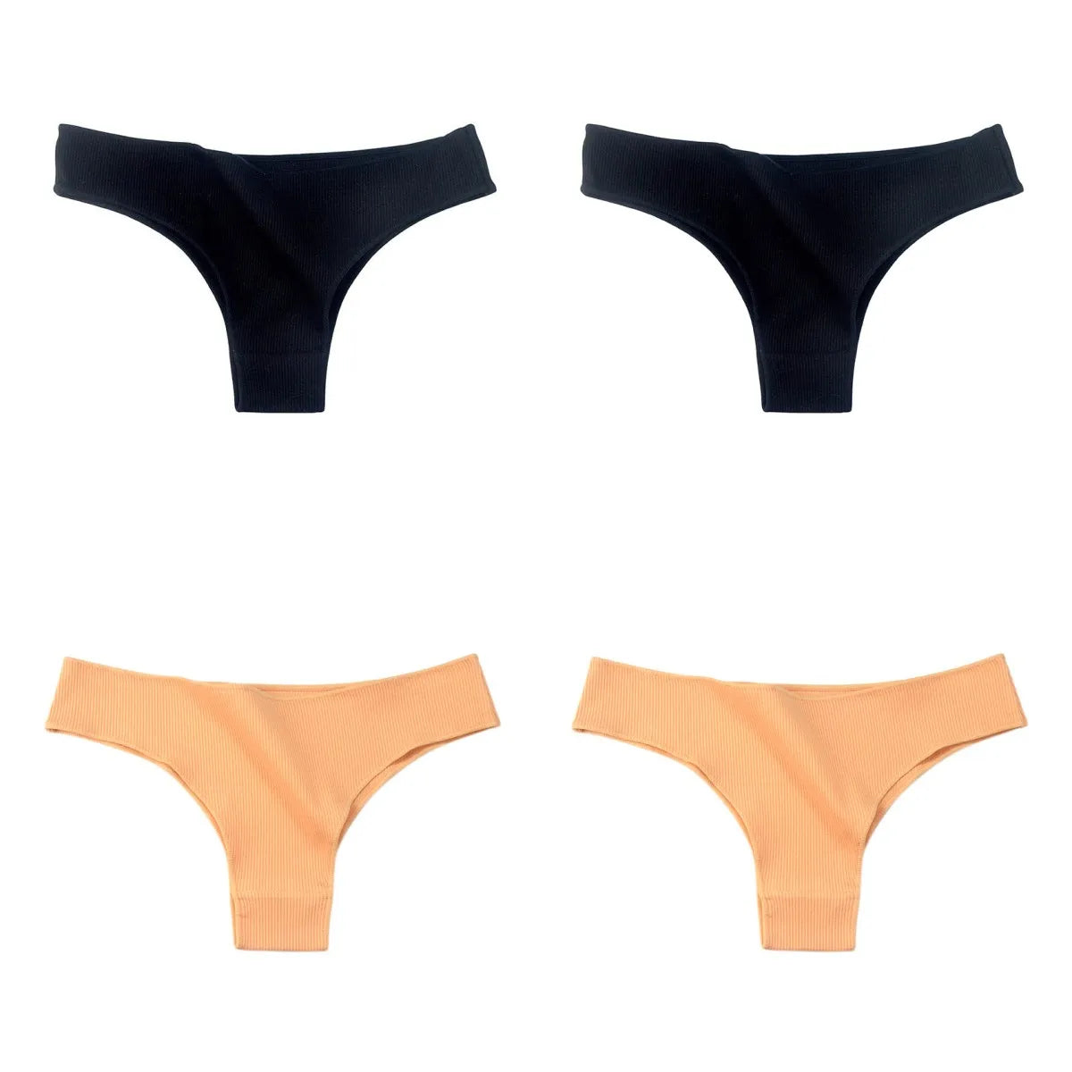 4Pcs/Set Cotton Panties Women Breathable Briefs Soild Underwear Female Underpants Low Waist Brazilian Panty Sexy Lingerie M-XL
