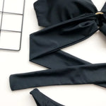 Sexy Adjustable Rings Cross Bandage Bikini Female Swimsuit Women Swimwear Two-pieces Bikini set Bather Bathing Suit Swim Lady