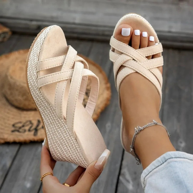 New Women Fashion Wedge Sandals Casual Platform Sandals Trend Thick Sole High Heel Shoes for Women