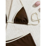 Sexy Splicing Halter Shorts Bikini Female Swimsuit Women Swimwear Two-Pieces Bikini Set Padded Bather Bathing Suit Swim V8132