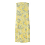 2024 Dress For Women Summer Chic Print Mesh Sleeveless Sexy Side Slit Slim Dresses Wild Beach Resort Style Woman Dress