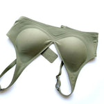 Sexy Seamless Bras For Women Wire Free Push Up Brassiere Deep V-Neck Lingerie U-Back 2-Hook Underwear Intimates S-5XL