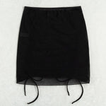 Mesh Sheer Beach Cover Up Skirt Women Ruffle Ruched Swim Skirt With Drawstring Bathing Suit Bikini Beach Dress Sarong Beachwear
