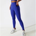 Cozy SkinFriendly Breathable Pocket Yoga Leggings Gym High Waist Sports Leggings Women Elasticity Fitness Running Hip Lift Pants