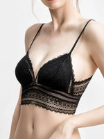 French Invisible Underwear Women wire Free bralette Thin backless Lingerie U-shaped Large low Open Back Beauty Bra