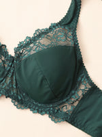 Elegant Womens Lace Bra Hollow Out Design Underwire Support Sexy Lingerie BH Tops UnderwearPlus Size A B C D E Cup