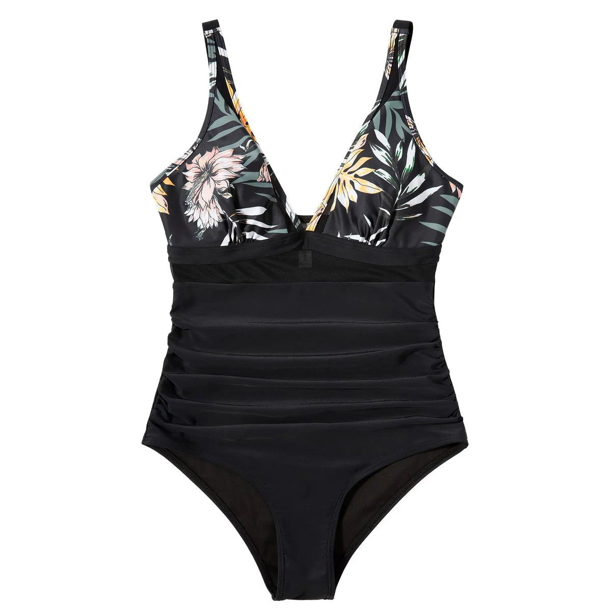 2024 Sexy One Piece Swimsuit Women Mesh Strappy Plunge Swimwear Tummy Control Bathing Suits Beach Wear Monokini Swimming Suit