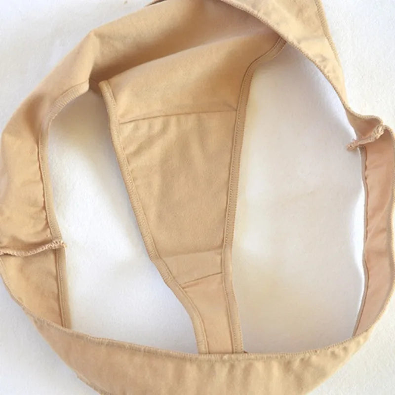 4Pcs/Set Cotton Panties Women Low-Rise Thong G-string Solid Breathable Stretchy Underwear Ladies Sexy T-back Lingerie M-XL