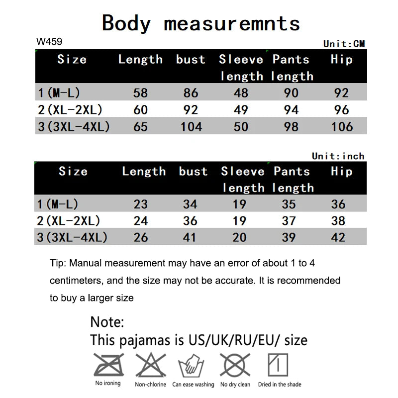 2PCS/Set Women's Big Size with Chest Pads Pajamas Spring Autumn and Winter Nightwear Long-Sleeved Loose Sleepwear Homewear