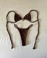 Micro Bikinis Sexy Women Swimsuits Swimwear 2025 Push Up Bikini Set Shell Bathing Suit Halter Beachwear Brazilian Biquini Female