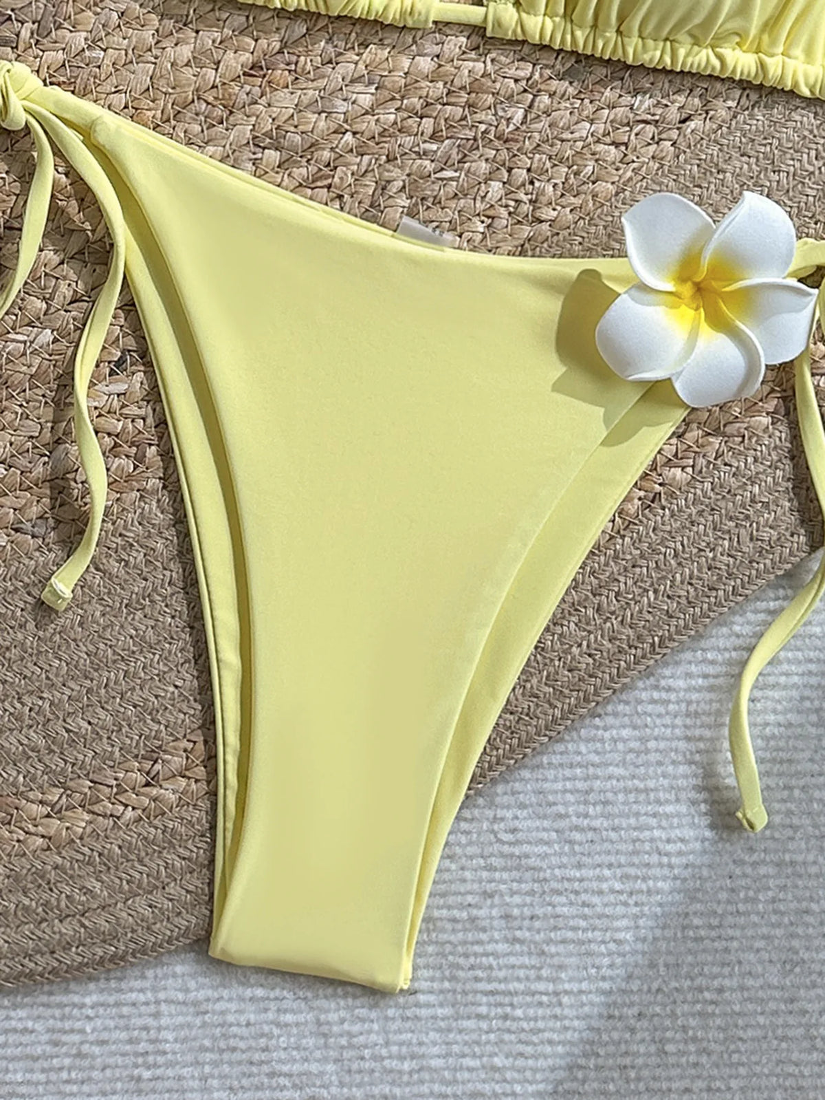 Vintage 3D Flower Thong Bikini Set 2026 Women Summer Fruit Print Cover Up 3 Piece Swimwear Push Up Bra Bathing Suit Swimsuit