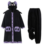Cartoon Bat Plush Women's Pajamas Robes Anime Nightgown Winter Kawaii Animal Night Dress Halloween Party Vampire Cosplay Costume