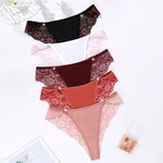 5pcs/Set Low Waist Multi-color Sexy Lace Women's Panties Floral Elegant Sexy Lingerie Breathable Comfort Lady Briefs Underwear