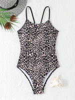 2026 Leopard Swimsuit One Piece String Backless Monokini Swimwear Women Sexy Bathers Bathing Swimming Swim Suit Female Beachwear