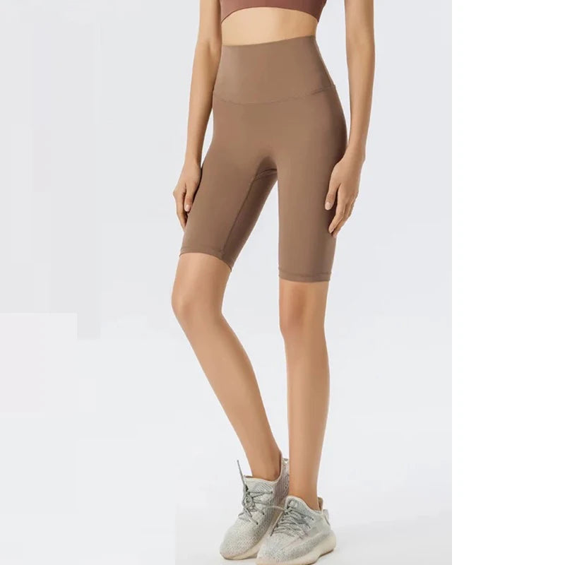 Women's High-Quality Yoga Exercise Shorts Quick Drying Nude Sports Running Fitness Shorts for Active Women