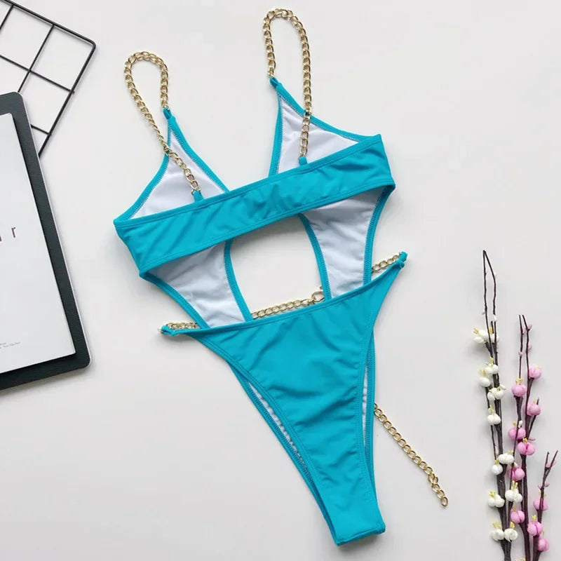 2025 Sexy Extreme String High Cut Female Swimwear One Piece Swimsuit Women Thong Monokini Bather Hollow Out Bathing Suit Swim