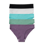 5Pcs/Set Women Cotton Panties Solid Color Low Rise Briefs Female Underpants Comfort Soft Stretch Panty Sexy Lingerie S-XXL