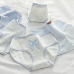 1/5pcs Cotton Panties Women's Underwear Panty Mid Waist Seamless Underpants Comfort Briefs Girls Bow Shorts Female Sexy Lingerie