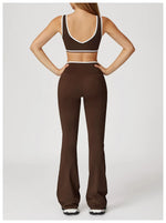 Yoga Set2 Pieces Workout Outfits Fitness Sportswear Gym Tracksuit High Waist Leggings Sports Bra Athletic Wear Women Clothes