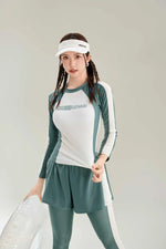 New Swimsuit with High-end Feel Sports Split Two-piece Set, Conservative Slimming, Flat Corner Pants, Hot Spring Swimsuit