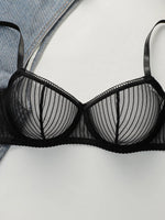 Women's Sexy Embroidered Lace Underwear With Steel Rims Push Up Breathable And Comfortable Close Fitting Underwear Set YS2864