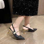 New Summer Fashion Pointed Toe Pearl Shoes Women Sexy Women Sandals High Heels Banquet Women Shoes