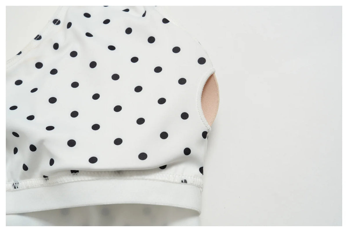 New Summer Women White Polka Dot Print Yoga Sets Hanging Neck Slim Sport Vest High Waist Mid Pants Gym Two-piece Workout Clothes