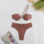 2026 New Sexy Hard Pack Ruffles Brazilian Bikini Women High Waist Swimsuits Backless Swimwear Push Up Biquini Beachwear
