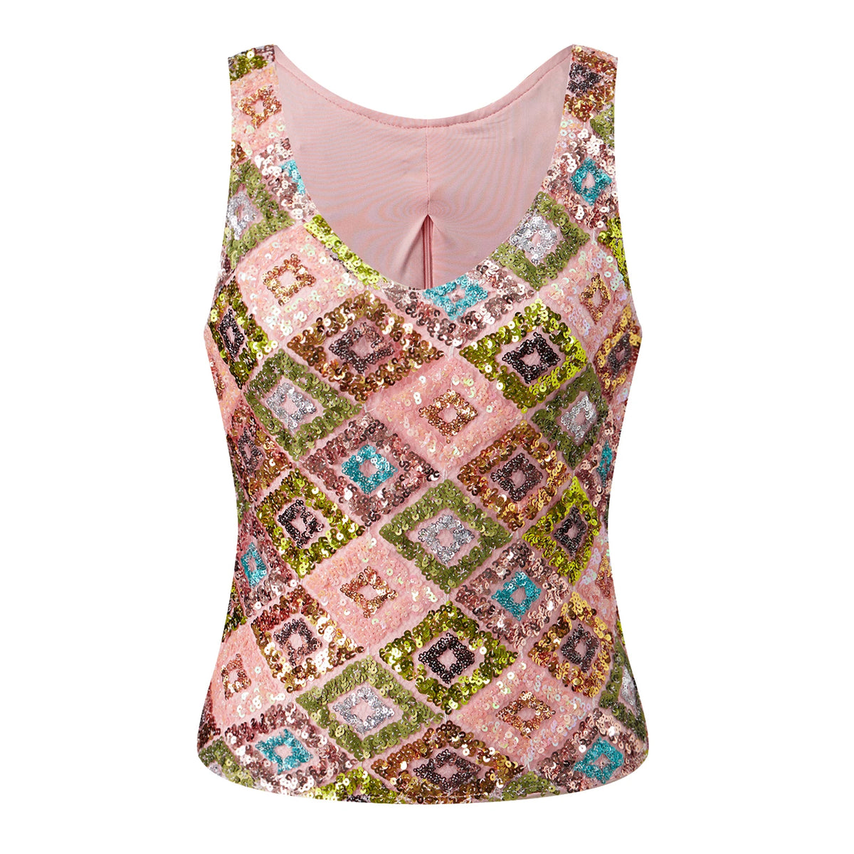 Summer Women Sequin Tank Tops Sparkly Graphic V Neck Vest Fashion Stylish Sleeveless Shirts Casual Office Daily Streetwear