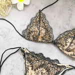 Sexy Black Lace Long Pants 3 Piece Bikini Set Women Push Up Bra Bandage Triangle Swimsuit Beach Bathing Suit Holiday Swimwear