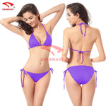 Summer Beach Bandage Bikini Sets Womens Sexy Swimwear Micro Bikini Set Tie Side G-String Thong Beachwear Swimsuit Bathing Suits