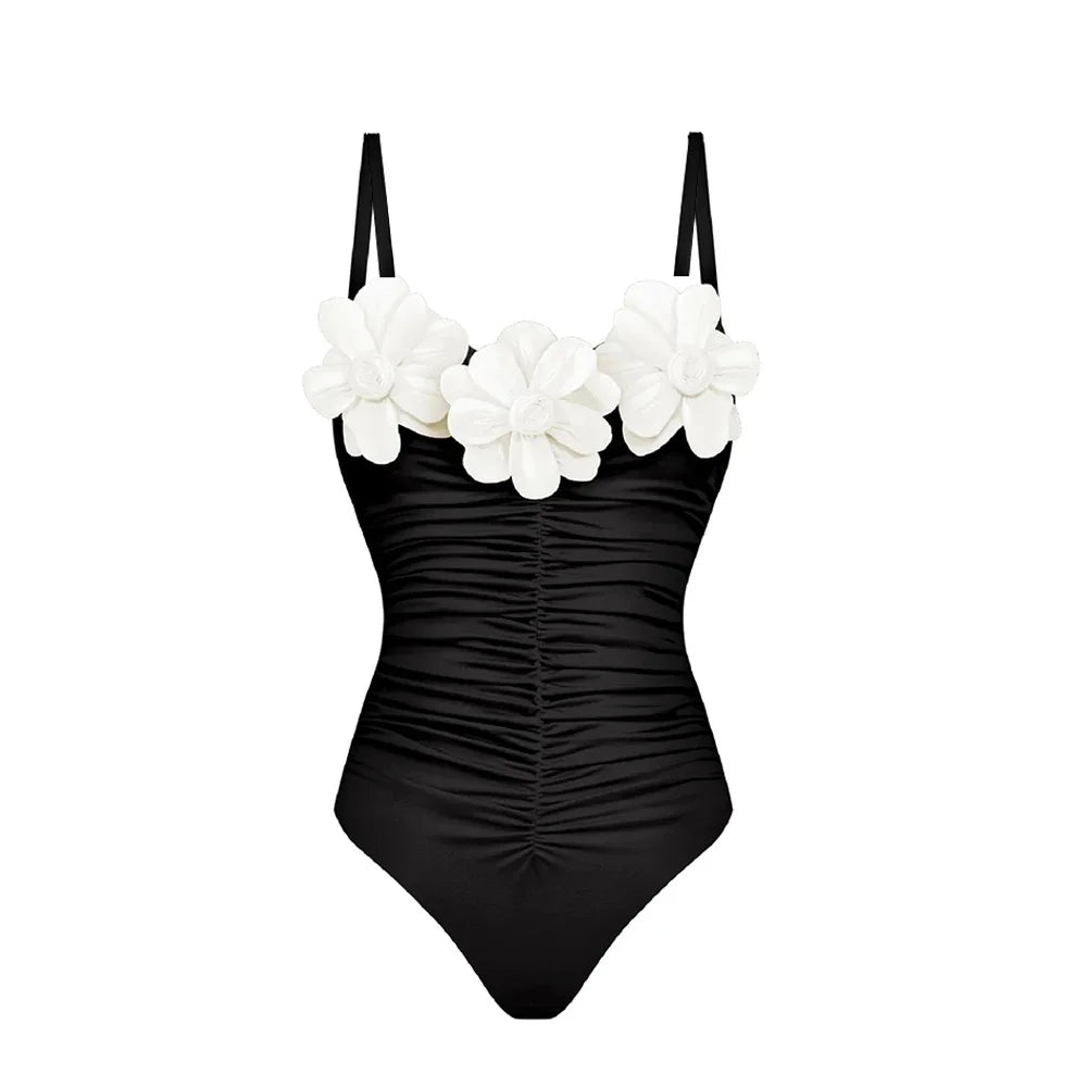 2024 New One Piece Swimsuit For Women Luxury Swimwear Flower Bikini Set Woman High Waist Biquini Sexy Beachwear Female Monokini