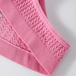 Women Seamless Bra Panties Set Push-Up Non-wire Bralette Low-Rise Briefs Sexy Lingerie Female Comfort Rib Sports Underwear Set