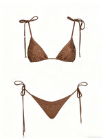 Sexy Rhinestone Decorated Bikini Women Swimwear Fashion Lady Lace Up Biquini Swimsuit Luxury Mujer Bathing Suit Female Beachwear