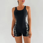 Black Sports One Piece Swimsuit Women Swimwear Summer Boyleg Monokini Biquinis Surfing Bathing Suit Bodysuit 2026 New Beach Wear