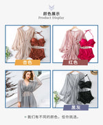 New women's swimsuit split bikini three-piece boxer long-sleeved spa swimsuit