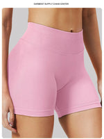 Women Sexy High Waisted Yoga Shorts Fashionable and Running Fitness Pants Summer Solid Color Yoga Leggings