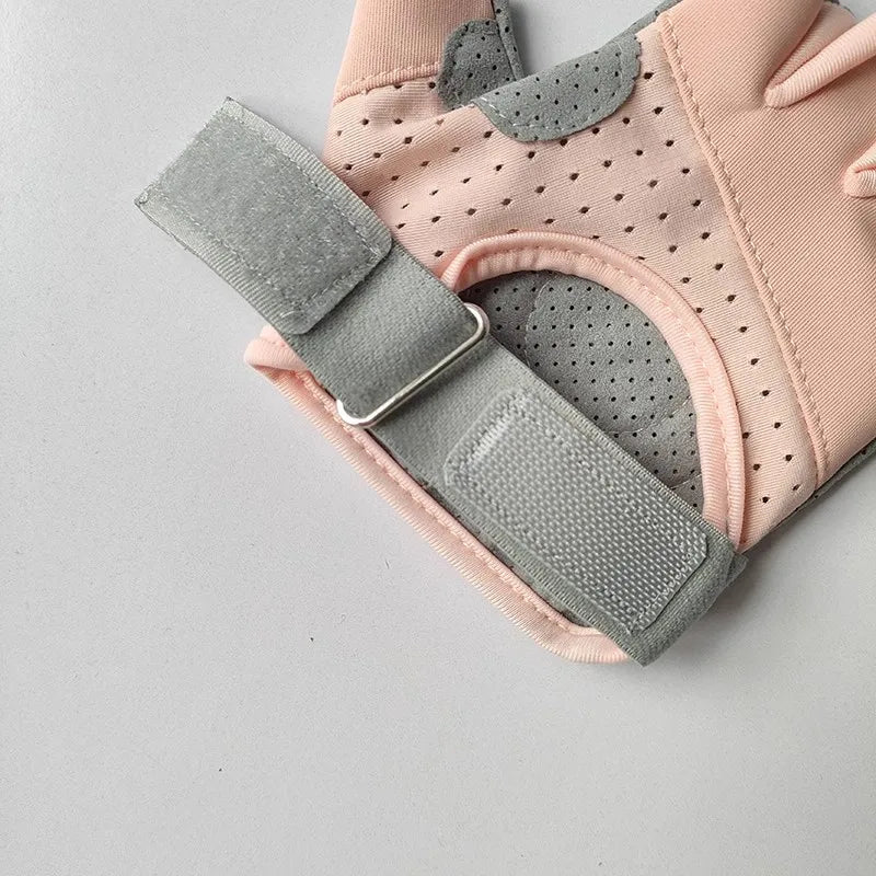 Women's Anti-Slip Wear-Resistant Fitness Half Finger Gloves for Yoga Spinning Bike Sports Cycling - Sweat Absorbent Cocoon-Free