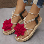 2026 NEWFlower Wedge Sandals for Women Summer Fashion Platform Slippers Woman Lightweight Non Slip Beach