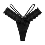 Lace Girls G String Thin Sexy Panties Seamless Women Briefs Ice Silk Thong Hollow Out Low Waist Underwear Female Lingerie