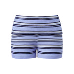 Women Knit Shorts Fold-Over Waist Elastic Comfy Striped Casual Shorts Pants Summer Fall Fashion Bohemian Short Pants