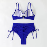 High Waist Bikini Set Sexy Push Up Swimsuit Women Black Beachwear Tummy Control Swimwear Drawstring Bathing Suit Bikinis 2026