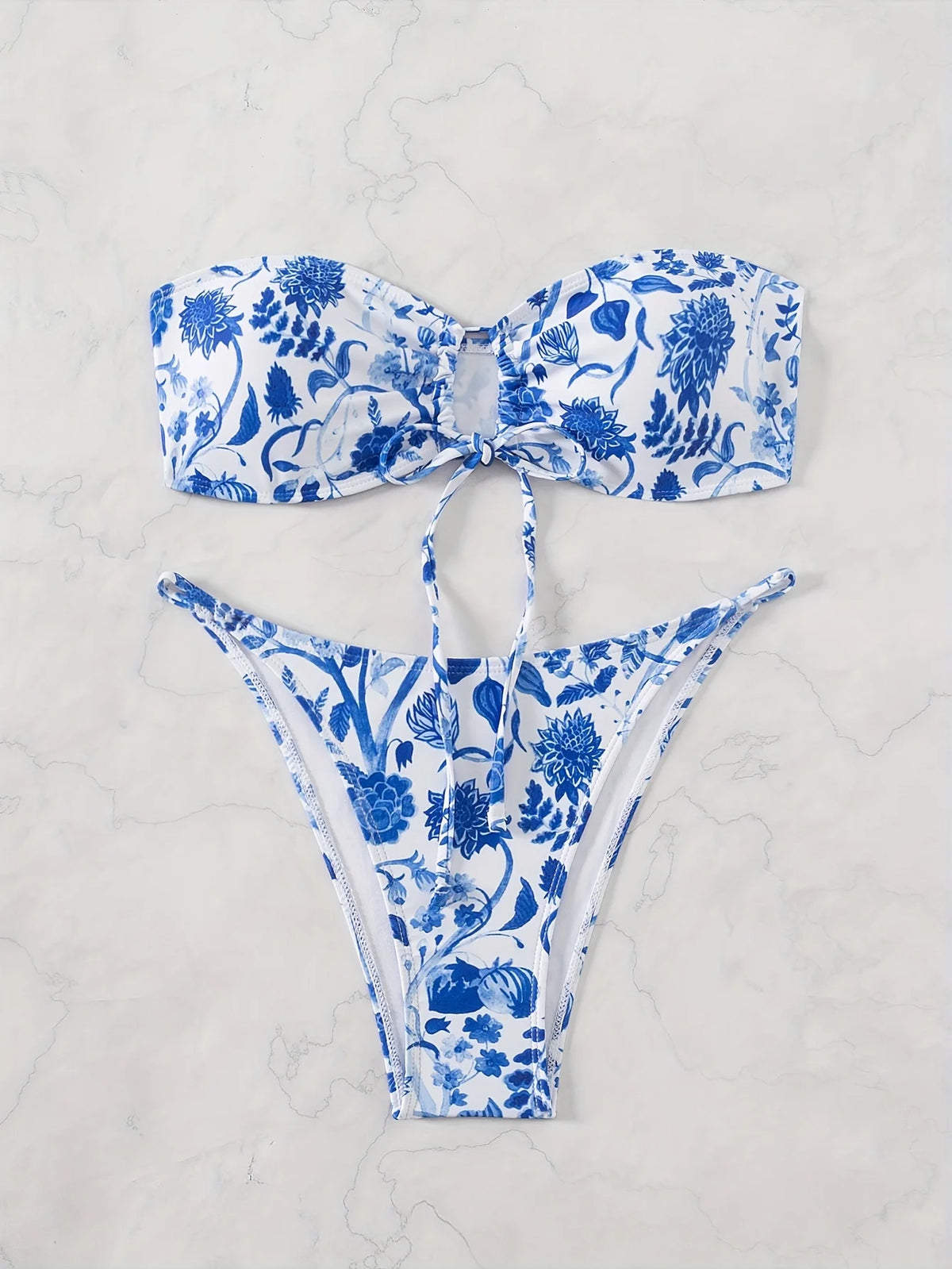 ZTVitality Sexy Print Bikini Set 2024 New Arrival Padded Bra Bandage Strapless Swimsuit Women Swimwear Summer Beachwear Biquini